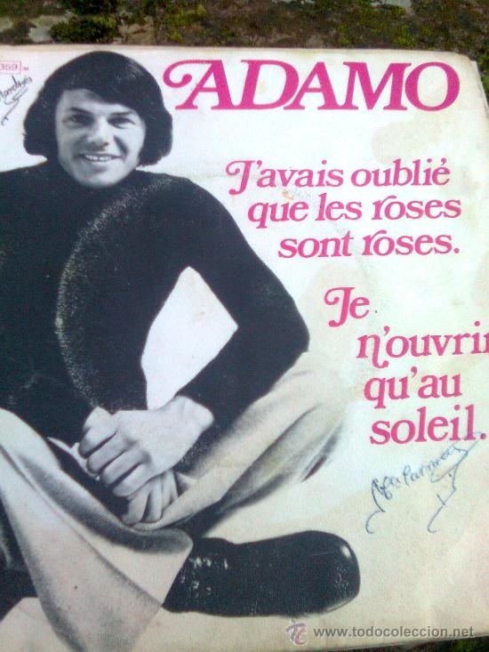 Discos de vinilo: Adamo - J&acute;Avais que las roses sont roses (Emi Francia original 70&acute;s) - Raro - Foto 1