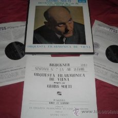 Discos de vinilo: GEOR SOLTI--BRUCKNER..WAGNER..CAJA 2 LP Y LIBRETO DECCA 1966 SPA FILARMONICA DE VIENA W.WELLER
