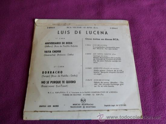 Discos de vinilo: LUIS DE LUCENA - ANIVERSARIO DE BODA - - Foto 2