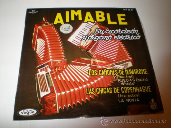Discos de vinilo: SINGLE DE AIMABLE Y SU ACORDEON - Foto 1