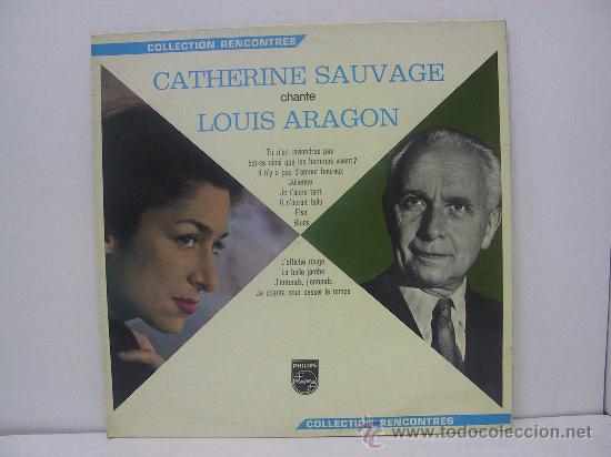 Discos de vinilo: CATHERINE SAUVAGE - CHANTE LOUIS ARAGON - ORIGINAL FRANCES - PHILIPS - Foto 1