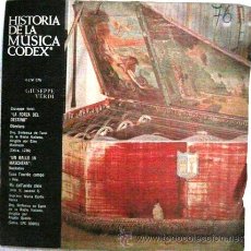 Discos de vinilo: LOTE DE 10 HISTORIA DE LA MUSICA CODEX GIUSEPPE VERDI LA FORZA DEL DESTINO SINGLE AÑO 1966