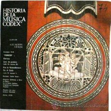 Discos de vinilo: LOTE DE 10 HISTORIA DE LA MUSICA CODEX GIUSEPPE VERDI NABUCCO, OBERTURA SINGLE AÑO 1966