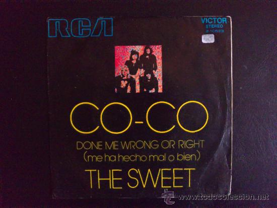 Discos de vinilo: THE SWEET - CO-CO - SINGLE ORIGINAL ESPA&Ntilde;A - Foto 1