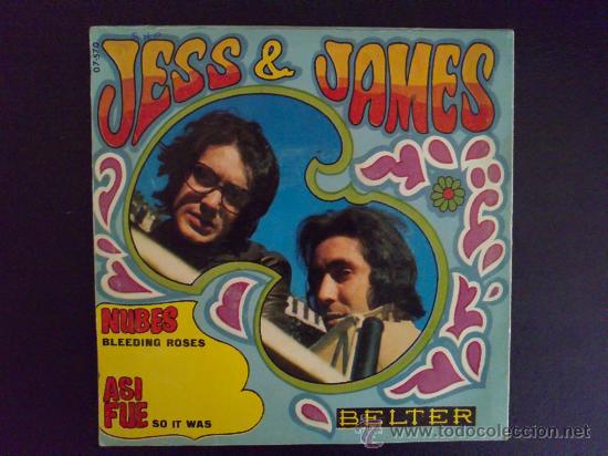 Discos de vinilo: JESS & JAMES, NUBES, SINGLE ORIGINAL ESPA&Ntilde;A - Foto 1