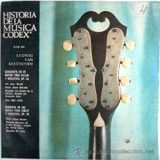 Discos de vinilo: LOT DE 10 HISTORIA DE LA MUSICA CODEX BEETHOVEN ROMANZA SINGLE AÑO 1966