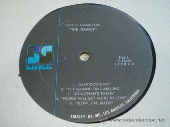 Discos de vinilo: CHICO HAMILTON ( THE GAMUT ) LOS ANGELES-USA LP33 SOLID STATE - Foto 1