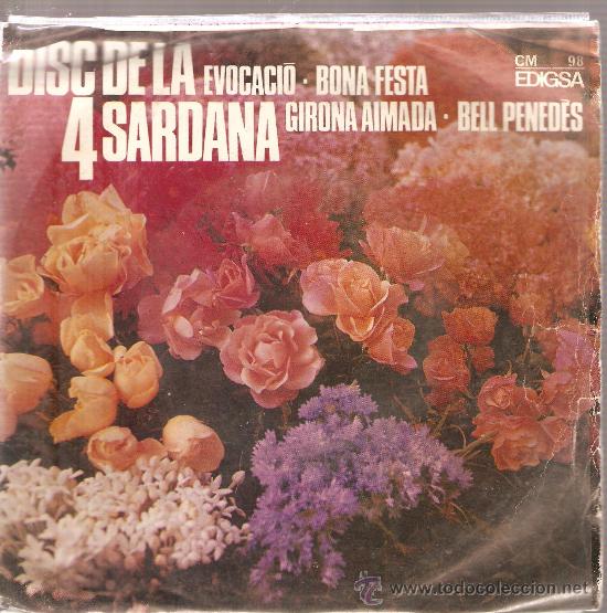 Discos de vinilo: EP SARDANES  COBLA BARCELONA - EVOCACIO + 3 - Foto 1