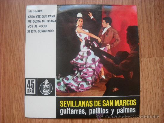 Vinyl-Schallplatten: SEVILLANAS DE SAN MARCOS - GUITARRAS, PALILLOS Y PALMAS - 1962