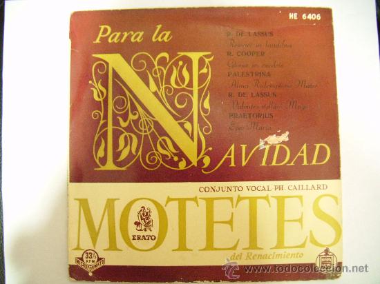 Discos de vinilo: MOTETES, PARA LA NAVIDAD - Foto 1