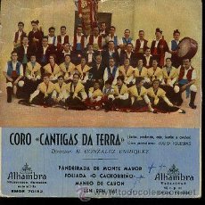 Discos de vinilo: CORO CANTIGAS DA TERRA - PANDEIRADA DE MONTE MAYOR / FOLIADA O CACHORRIÑO / BEN BEN VAI - EP. Lote 24595343