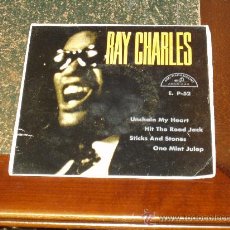 Discos de vinilo: RAY CHARLES EP UNCHAIN MY HEART+3. Lote 27599945