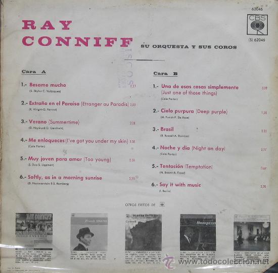 Discos de vinilo: Ray Conif &rdquo;Say with music&rdquo; CBS 1968 - Foto 2