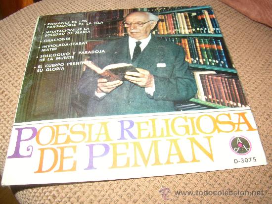 Discos de vinilo: POESIA RELIGIOSA DE PEMAN - Foto 1