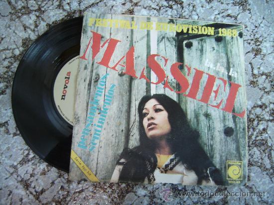 Discos de vinilo: MASSIEL -- LA,LA,LA, EUROVISION 1968 - Foto 1