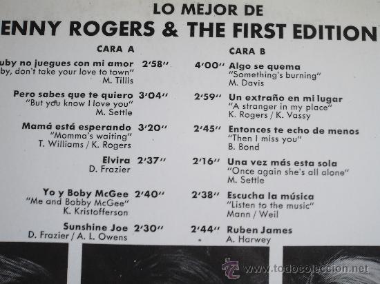 Discos de vinilo: KENNY ROGERS --- LO MEJOR DE - Foto 2