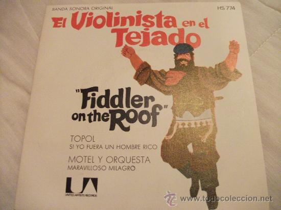 Discos de vinilo: SINGLE EL VIOLINISTA EN EL TEJADO - Foto 1