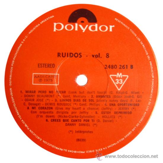 Discos de vinilo: VVAA – RUIDOS VOL. 8 – LP ARGENTINA 1975 – POLYDOR 2480 261 - Foto 5 - 26755790
