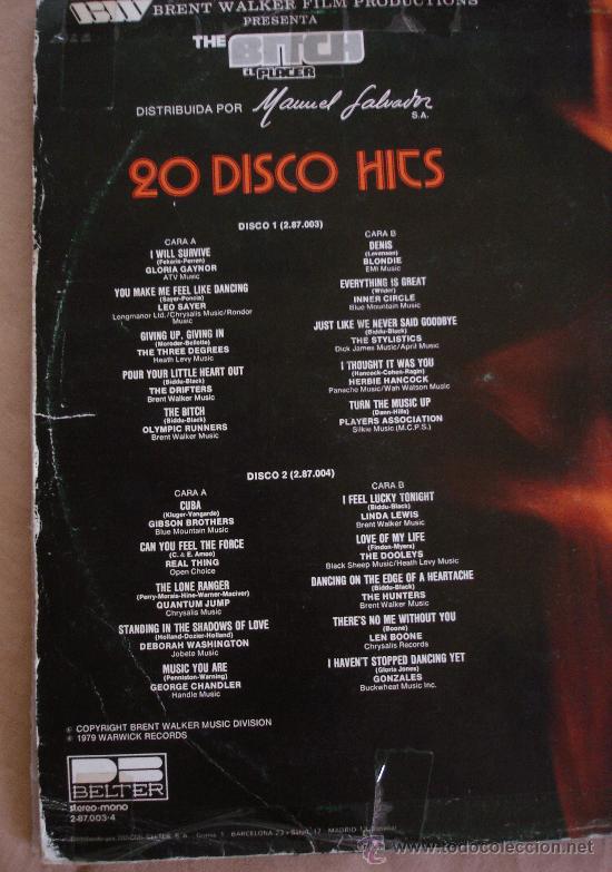Discos de vinilo: 20 DISCO HITS ORIGINALES, 2 LP. - Foto 2