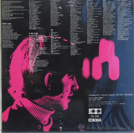 Discos de vinilo: Serrat, Joan Manuel  - Edigsa  1968 - Foto 2