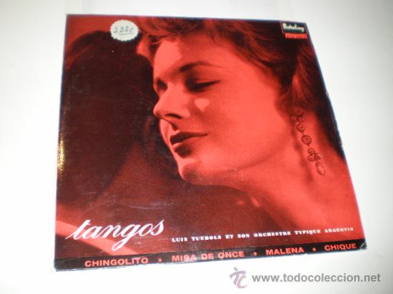 Disques de vinyle: SINGLE - TANGOS DE AYER -  LUIS TUEBOLS Y SU ORQUESTA