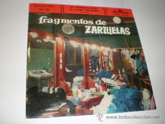 Discos de vinilo: FRAGMENTO DE ZARZUELAS - Foto 1