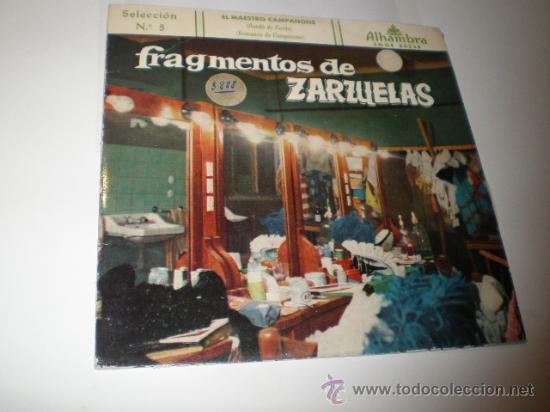 Discos de vinilo: FRAGMENTO DE ZARZUELAS - Foto 1