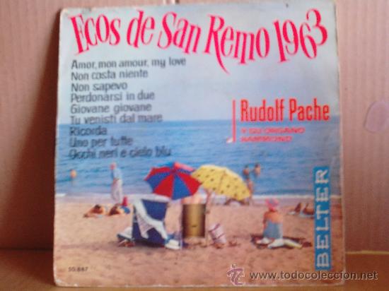 Discos de vinilo: RUDOLF PACHE --- ECOS DE SAN REMO 1963 - Foto 1