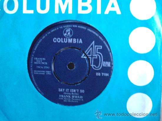 Discos de vinilo: FRANK IFIELD ---- DONT BLAME - SAY IT ISN&acute;T SO - Foto 1