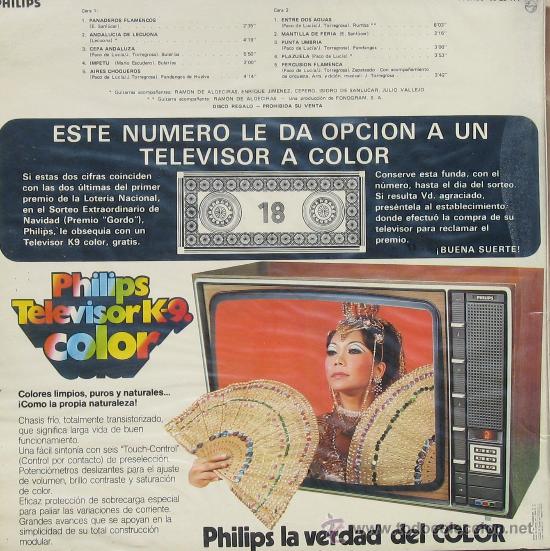 Discos de vinilo: Paco de lucia Promo Philips 1974 - Foto 2