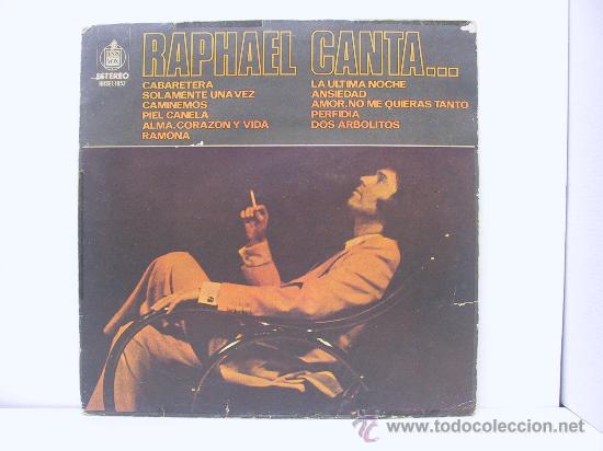 Discos de vinilo: RAPHAEL - CANTA... - RARO EDICION ARGENTINA - HISPAVOX 1976 - Foto 1