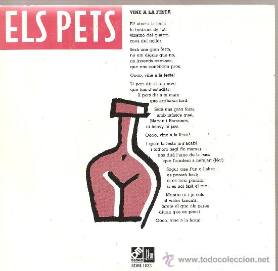 Discos de vinilo: SINGLE ELS PETS: VINE A LA FESTA - Foto 1