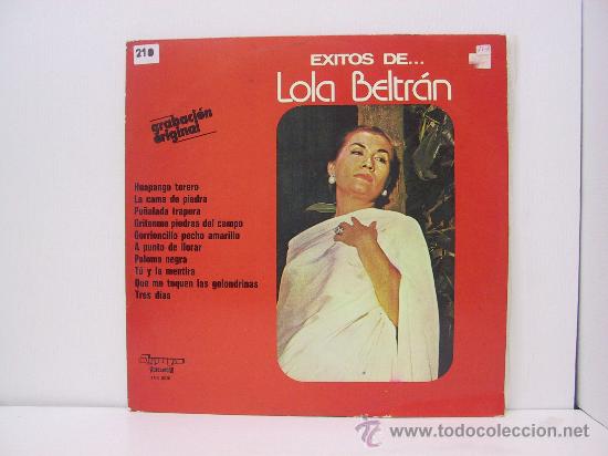 Discos de vinilo: LOLA BELTRAN - EXITOS DE... - OLYMPO 1978 - Foto 1