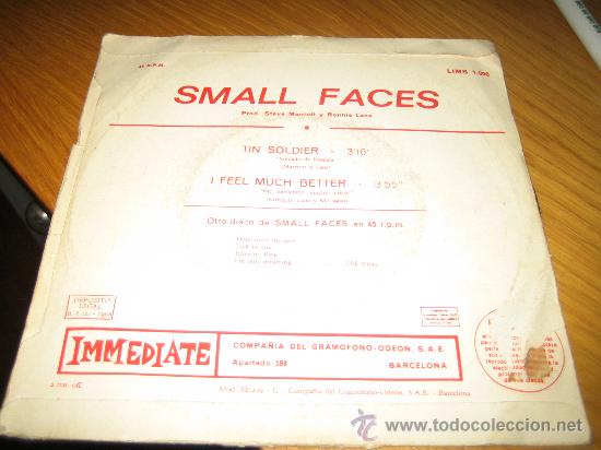 Discos de vinilo: SMALL FACES - TIN SOLDIER - 1968 - Foto 2