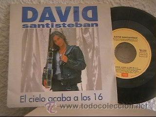 Discos de vinilo: DAVID SANTISTEBAN - EL CIELO ACABA A LOS 16 - SINGLE 1992 - SE - Foto 1