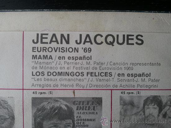 Discos de vinilo: JEAN JACQUES - CANTA EN ESPA&Ntilde;OL - MAMA - SINGLE VINILO 7 - Foto 3