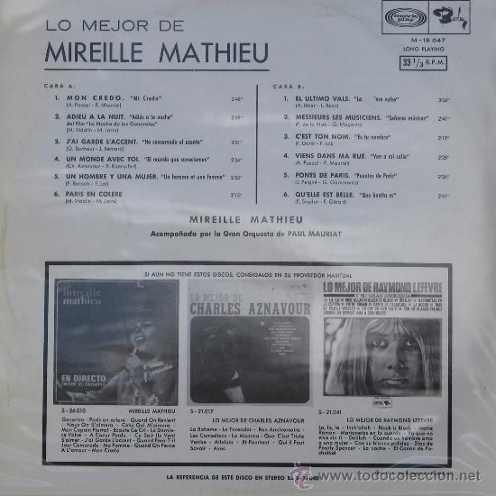 Discos de vinilo: Miereille Mathieu - Movieplay1968 - Foto 2