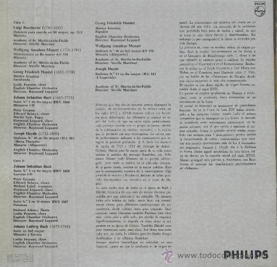 Discos de vinilo: danzas de Roccoco y Barroco - Philips 1975 - Foto 2