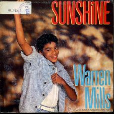 Discos de vinilo: WARREN MILLS - SUNSHINE / I'VE GOT FAITH IN YOU - SINGLE 1985 - PROMO - PORTADA DOBLE