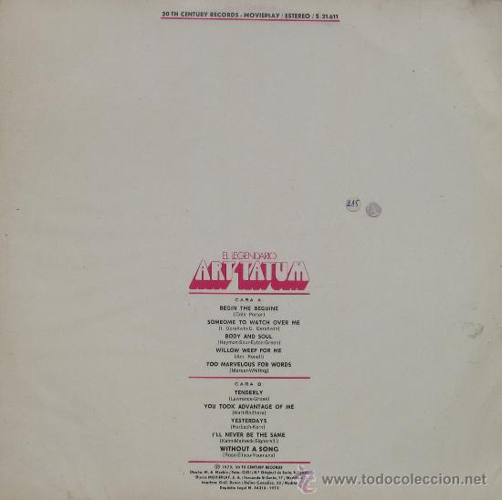 Discos de vinilo: Art Tatum	- Century	1973 - Foto 2