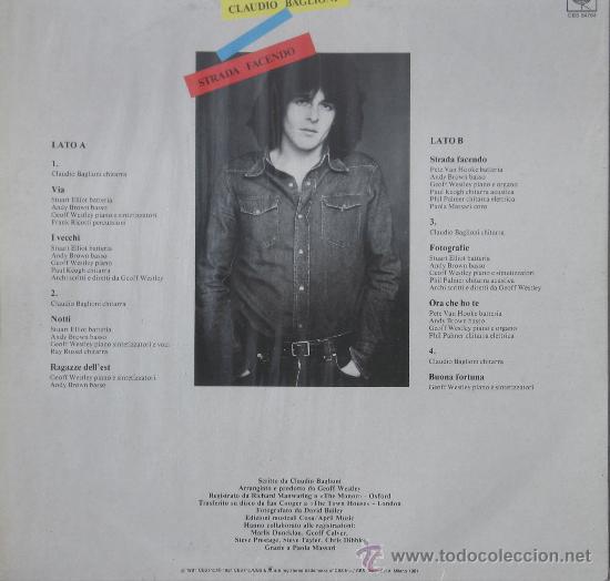 Discos de vinilo: Claudio Baglioni - Strada Facendo - CBS 1981 - Foto 2