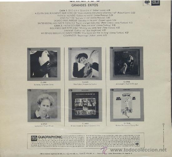 Discos de vinilo: Grandes exitos CHICAGO - CBS -1976 - Foto 2