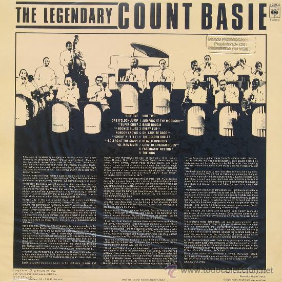 Discos de vinilo: the legendary Count Basie - CBS	1984 - Foto 2