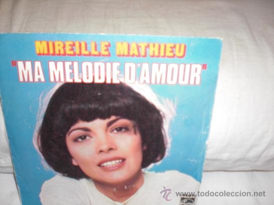 Disques de vinyle: mireille mathieu-single-ma melodie d`amour