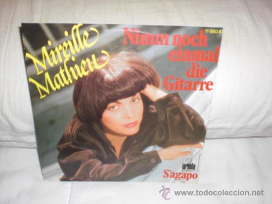 Disques de vinyle: mireille mathieu-nimn noch einmal die gitarre-single