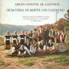Discos de vinilo: GRUPO INFANTIL DE GAITEROS - OS DA VEIRA DO MONTE CON CANDUCHO - LP 1980. Lote 25403304