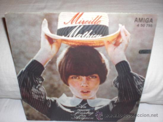 Disques de vinyle: mireille mathieu-au revoir mon amour-single -antigua r.d.alemana