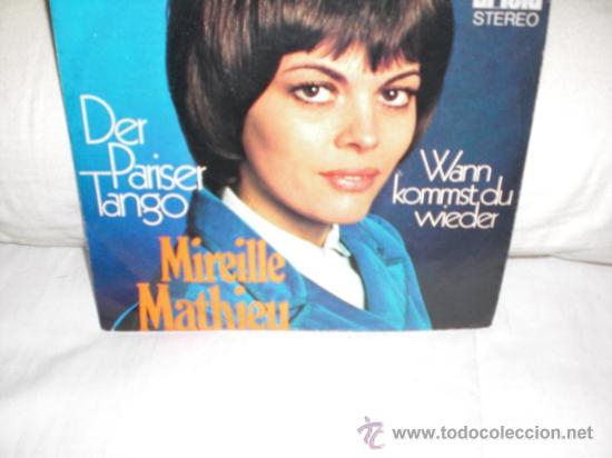 Disques de vinyle: mireille mathieu-der pariser tango-single aleman