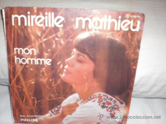Discos de vinilo: mireille mathieu-single-mon homme - Foto 1