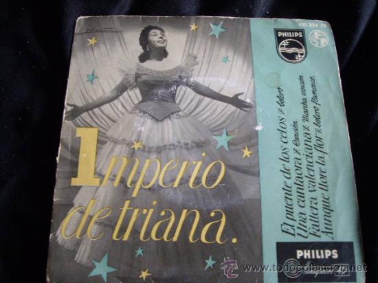 Disques de vinyle: IMPERIO DE TRIANA-EL PUENTE DE LOS CELOS- EP 4 CANCIONES-FINALES DE LOS 50